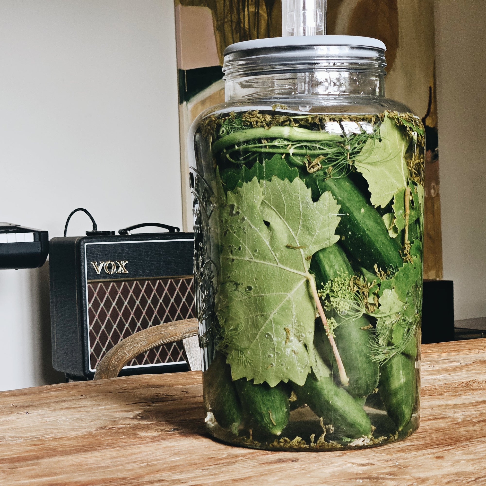 DILL CUCUMBERS, GREEN TEA & VINE LEAVES