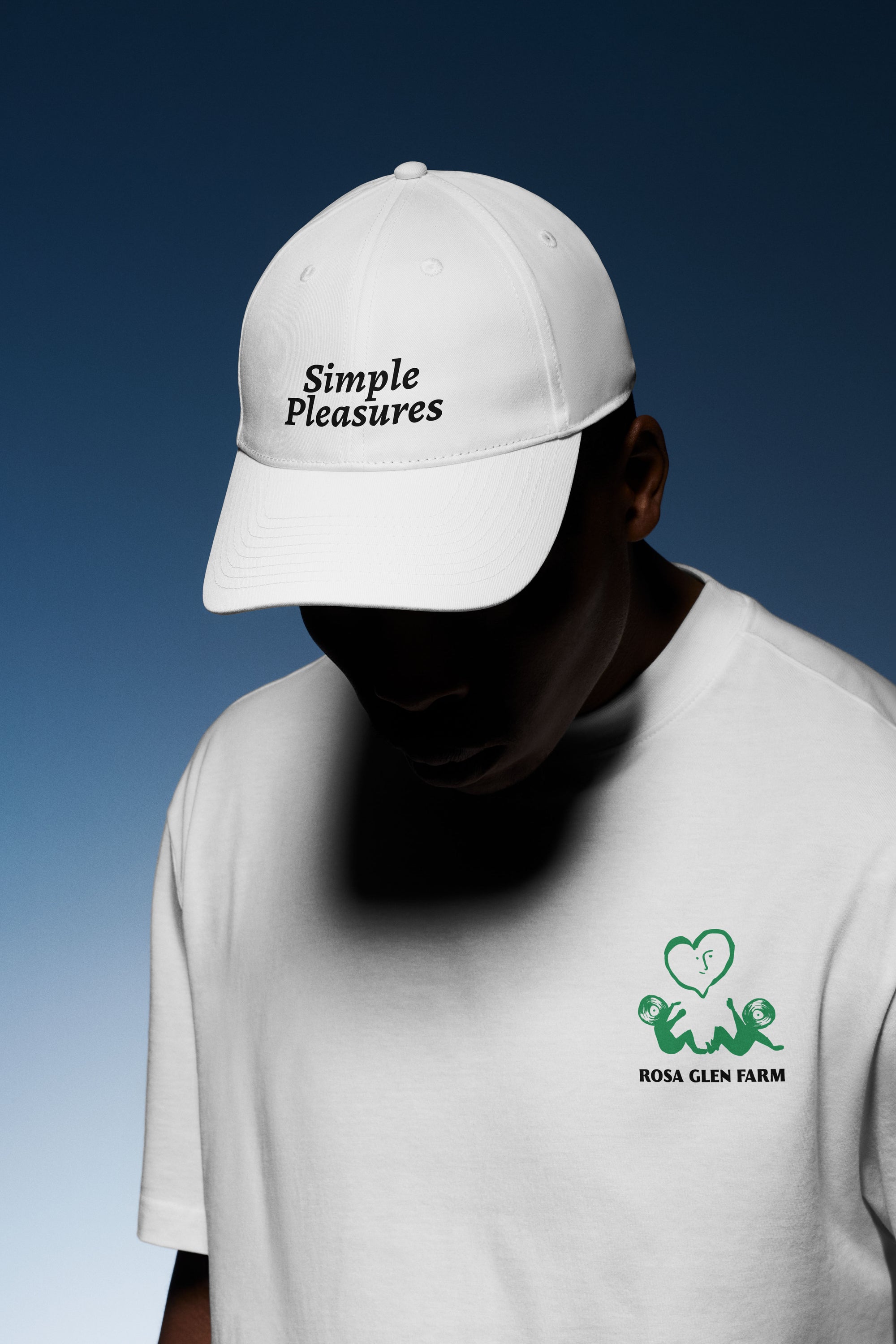 'Simple Pleasures' Organic Cotton White Cap